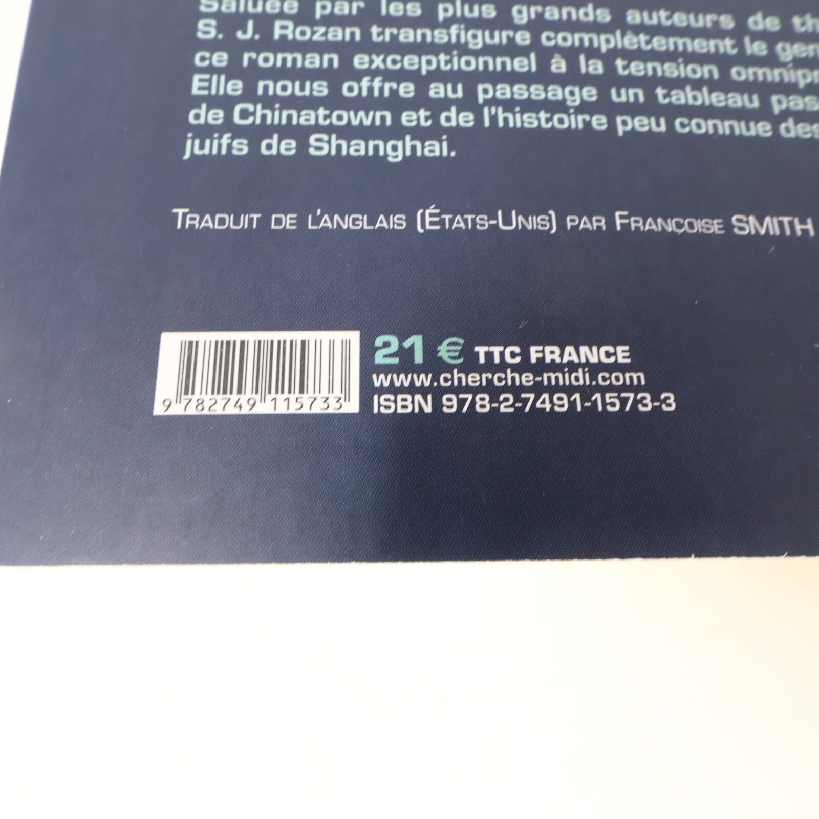 2010 Shanghai Moon S. J. Rozan Le Cherche Midi Thriller Français Paperback Livre