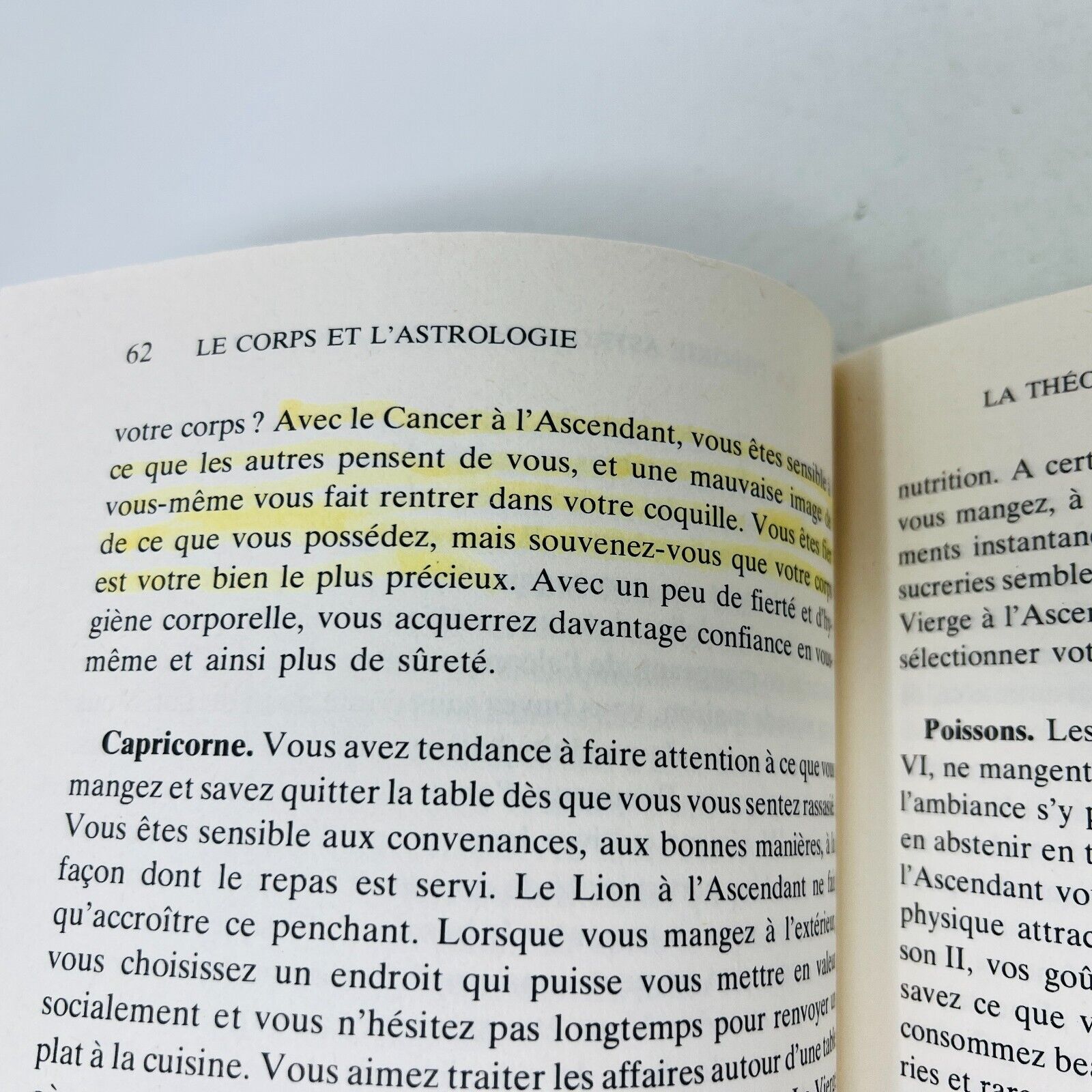 1985 Le Corps et l'Astrologie Nutrition Diététique & Santé de Robert Carl Jansky