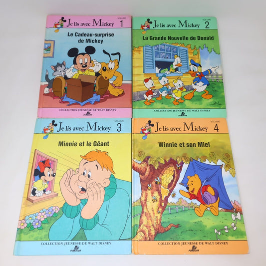 Lot 17 Livres Je Lis avec Mickey Walt Disney Publicor Jeunes Enfants Français HC