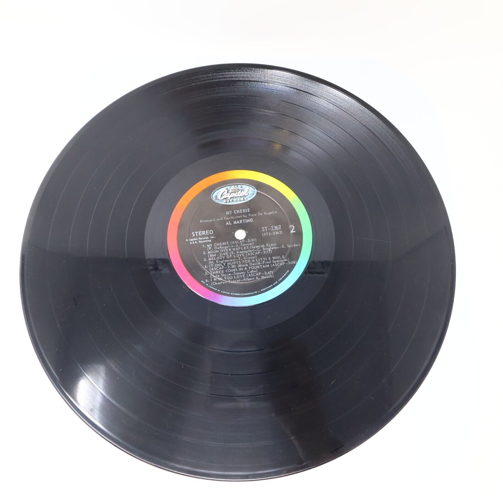 Al Martino My Cherie LP Record Vinyl Capitol ST 2362 Canada 1965 Fascination