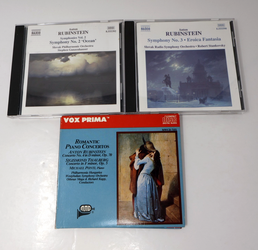 Anton Rubinstein Symphonies 2-3 Ocean/Eroica Fantasia/Piano Concertos 3 CD Lot