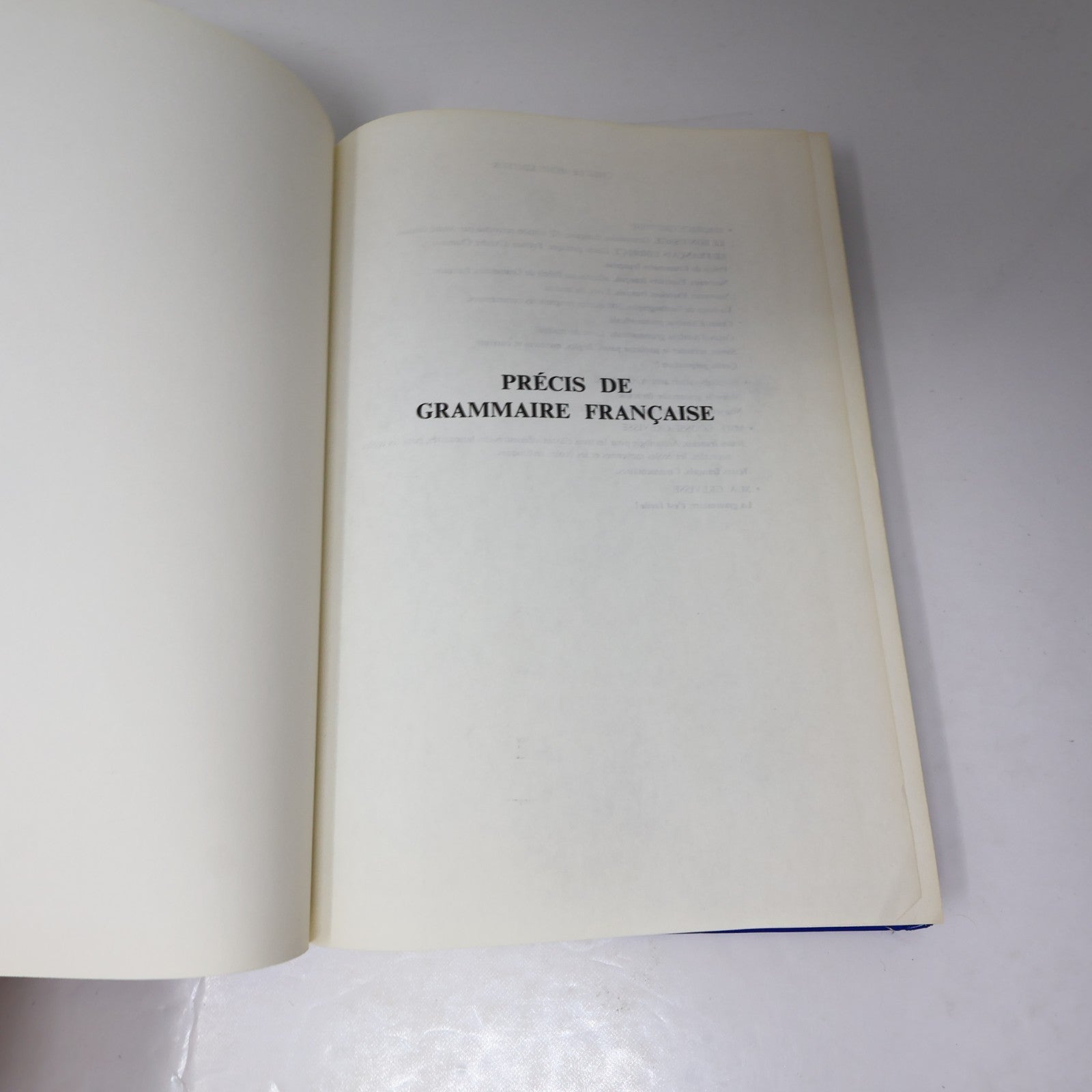 Précis de Grammaire Française Maurice Grevisse 1987 Relié Éducation Langue