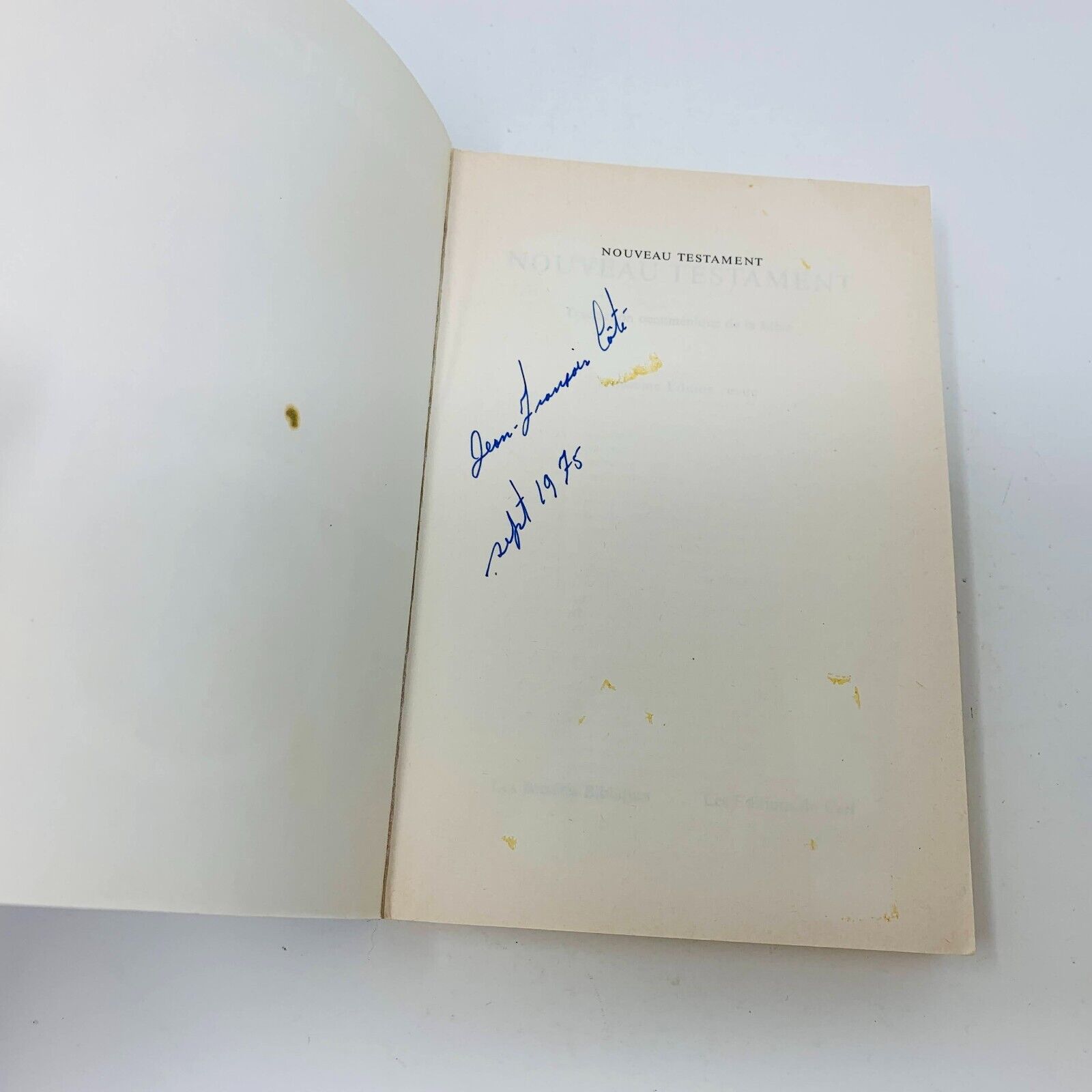 1974 Nouveau Testament TOB Sociétés Bibliques Éditions du Cerf Livre Religieux
