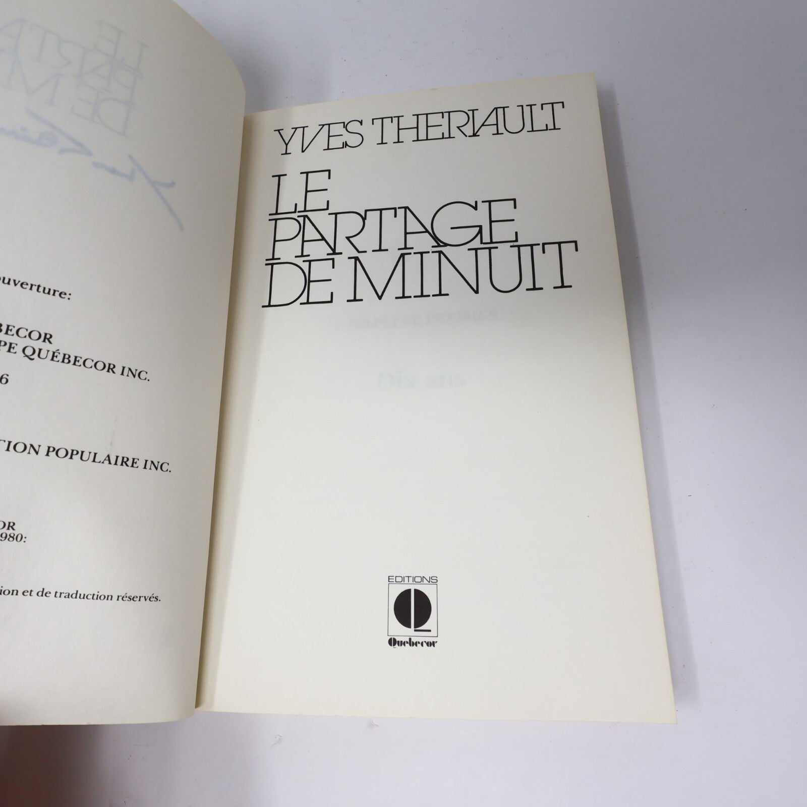 Yves Thériault Lot 8 Livres Agaguk/Quête de l'Ourse/Le Dernier Havre Roman PB