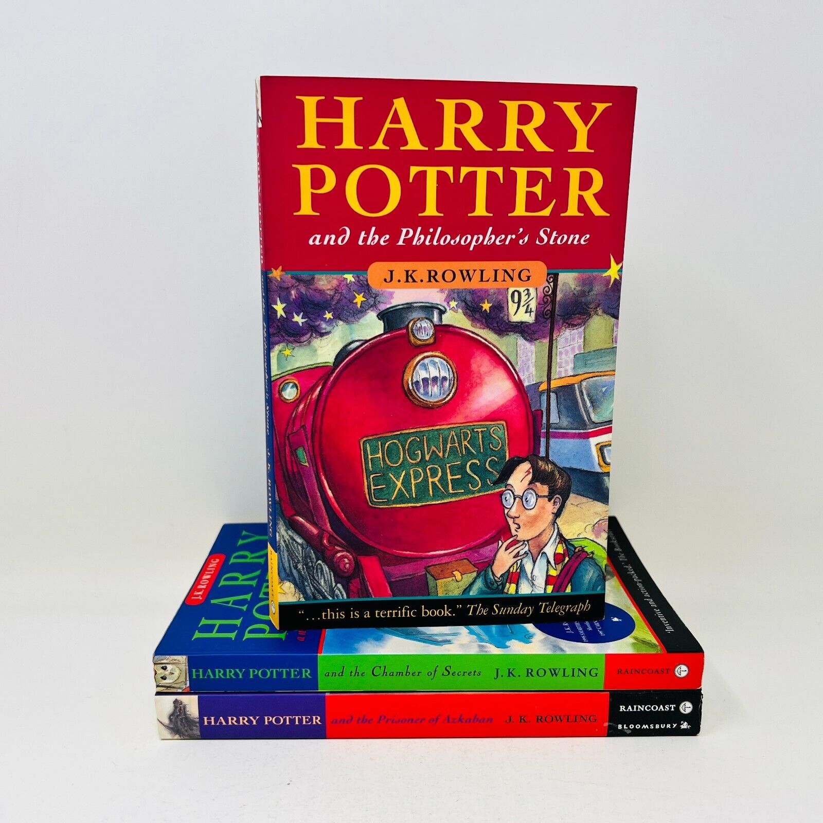 Harry Potter #1-2-3 Lot of Raincoast Paperback Books Rowling Philosopher's Stone