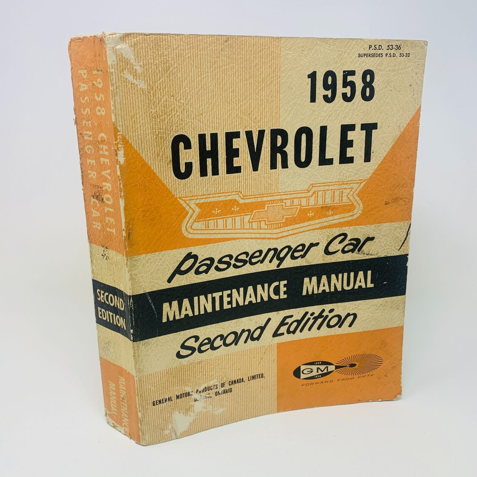 1958 Chevrolet Passenger Car Maintenance Manual Second Edition PSD 53-36 Book