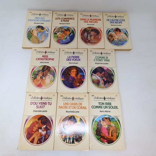 Lot 19 Livres Collection Harlequin Romance Amour Vintage Français French 80s HC