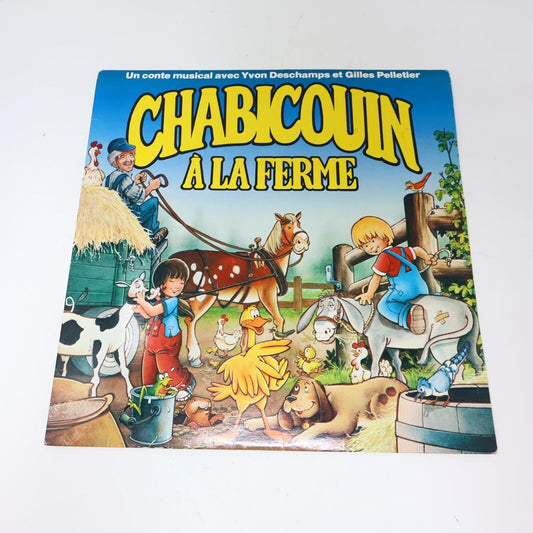Chabicouin + À la Ferme Lot 2 Disques LP Enfants Français Kébec Disque L'Encrier