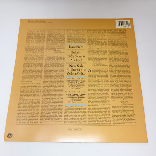Isaac Stern Prokofiev Zubin Mehta Violin Concertos 1 & 2 Record Vinyl IM 37802
