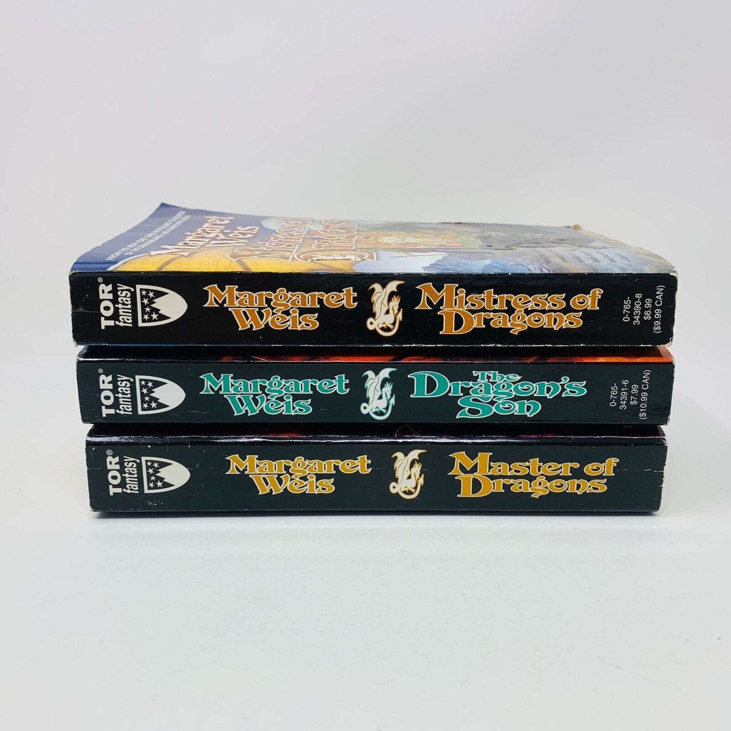 The Dragonvarld Trilogy TOR Margaret Weis Complete Set Lot Mistress of Dragons