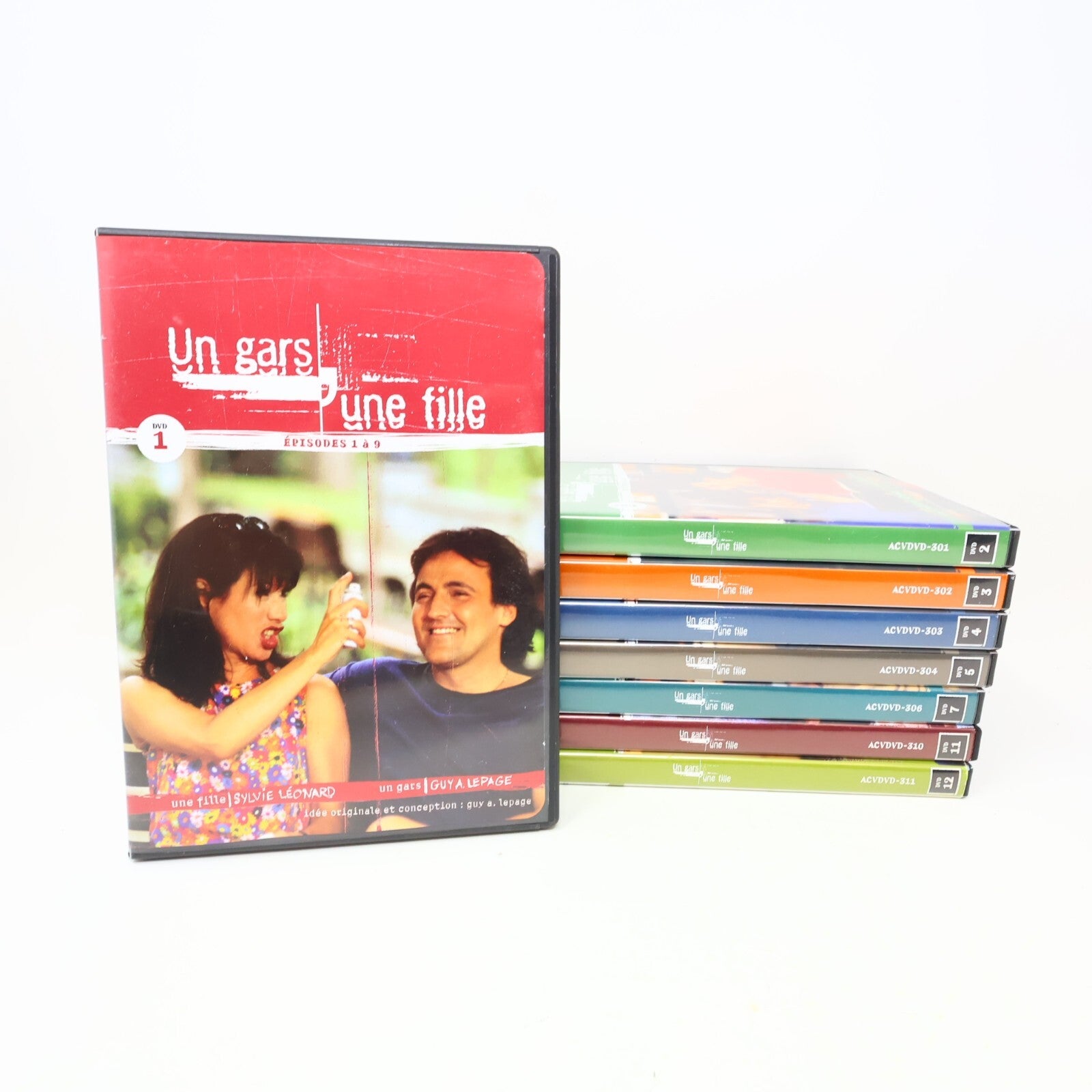 Un Gars un Fille #1-5 7 11-12 Lot 8 DVD Guy A. Lepage/Sylvie Léonard Série Télé