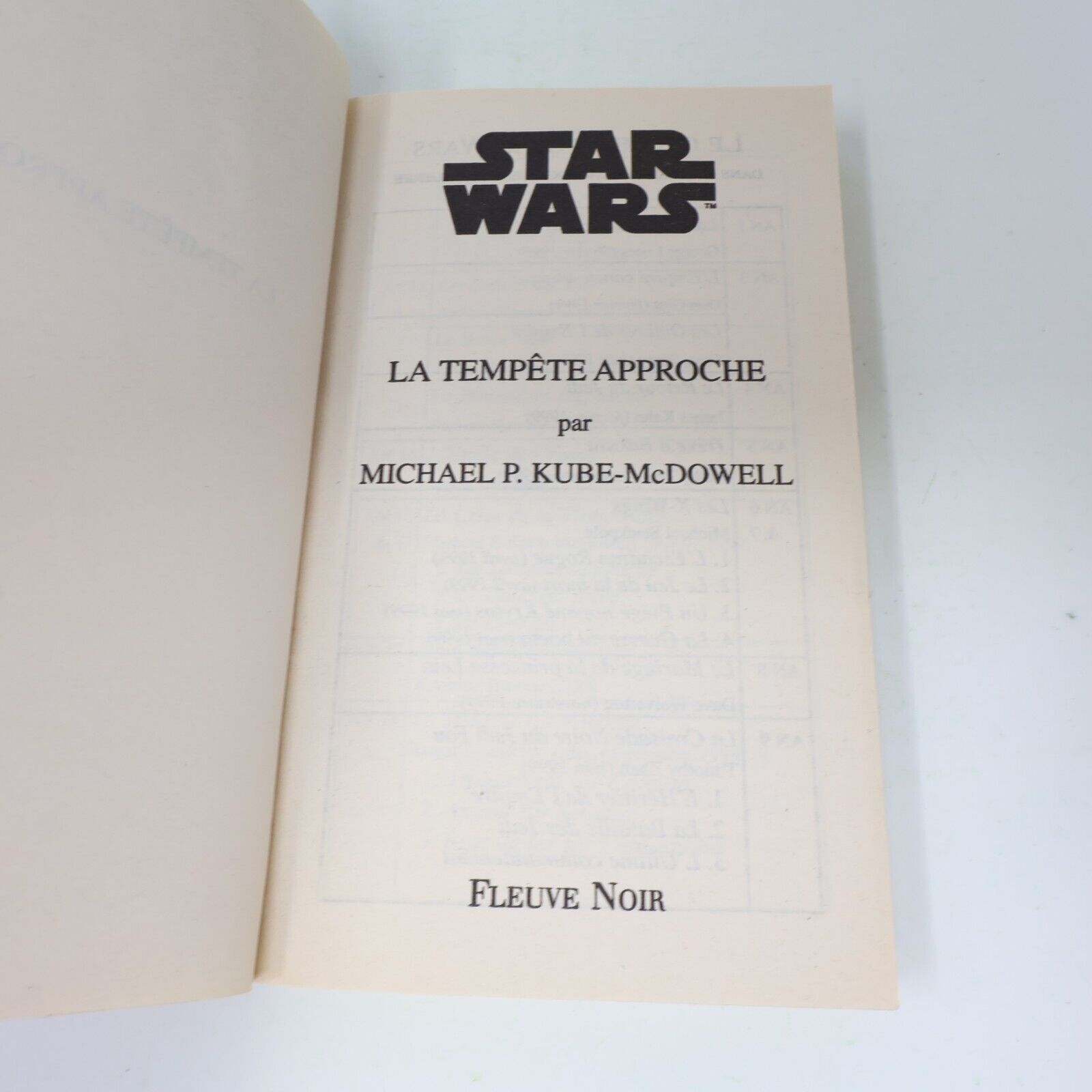 1999 La Tempête Approche La Crise de la Flotte Noire #1 Star Wars Paperback PB