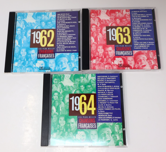 Les Plus Belles Chansons Françaises 1962-1963-1964 Lot 3 CD Lama/Adamo/Duteil