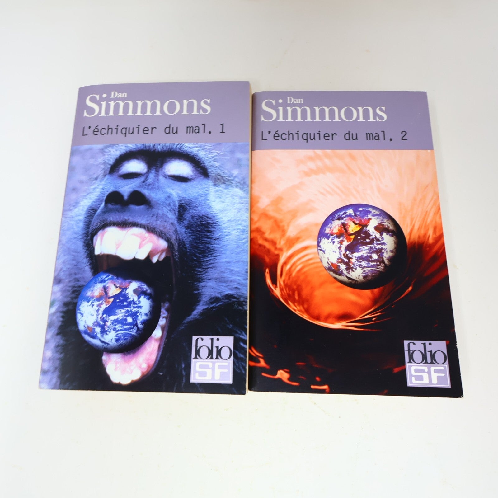 L'Échiquier du Mal #1-2 Folio SF Série Complète Lot 2 Livres Dan Simmons Denoël