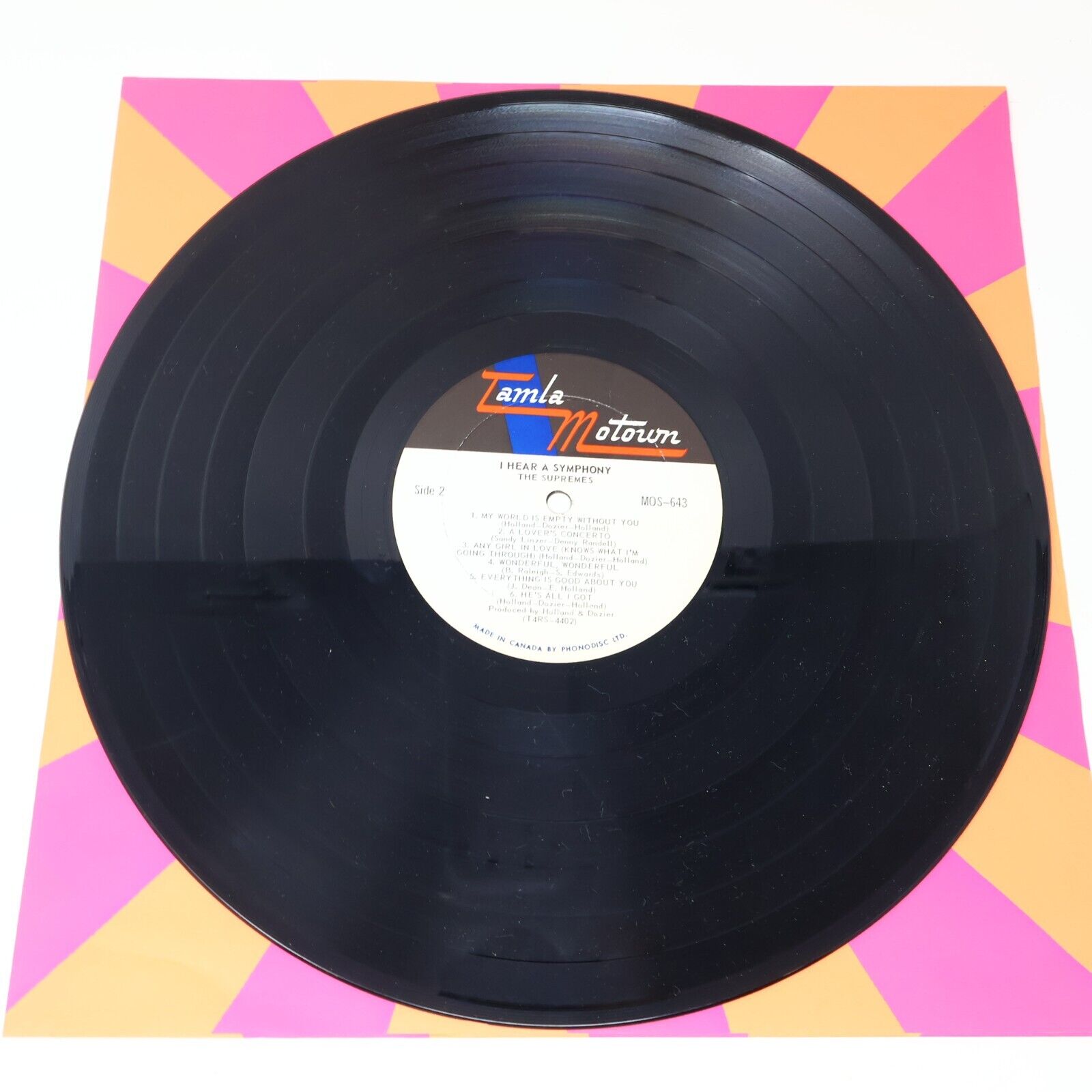 The Supremes I Hear A Symphony LP Record Vinyl MOS-643 Canada 1966 Funk Soul 60s