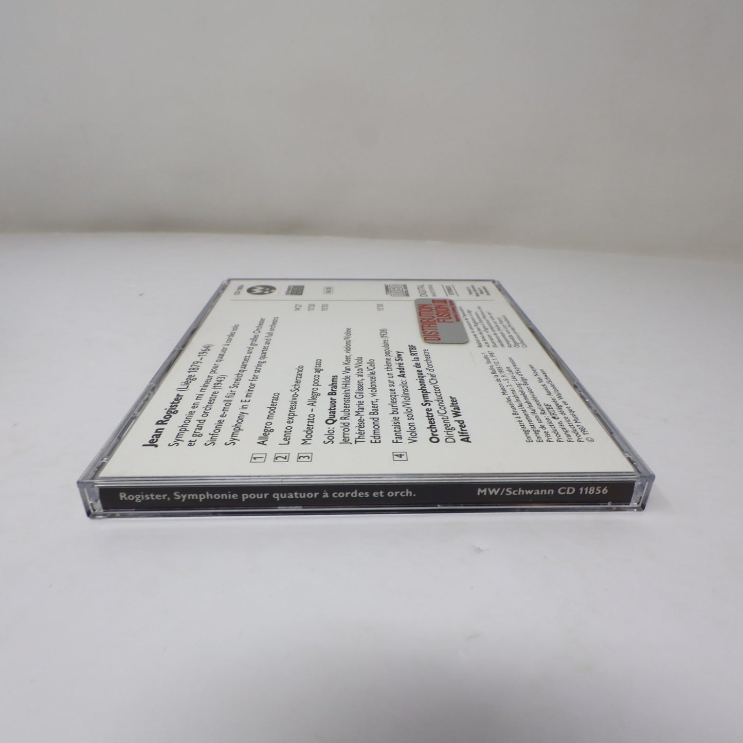 Jean Rogister Symphonie Pour Quatuor À Cordes Solo Et Grand Orchestre CD Walter
