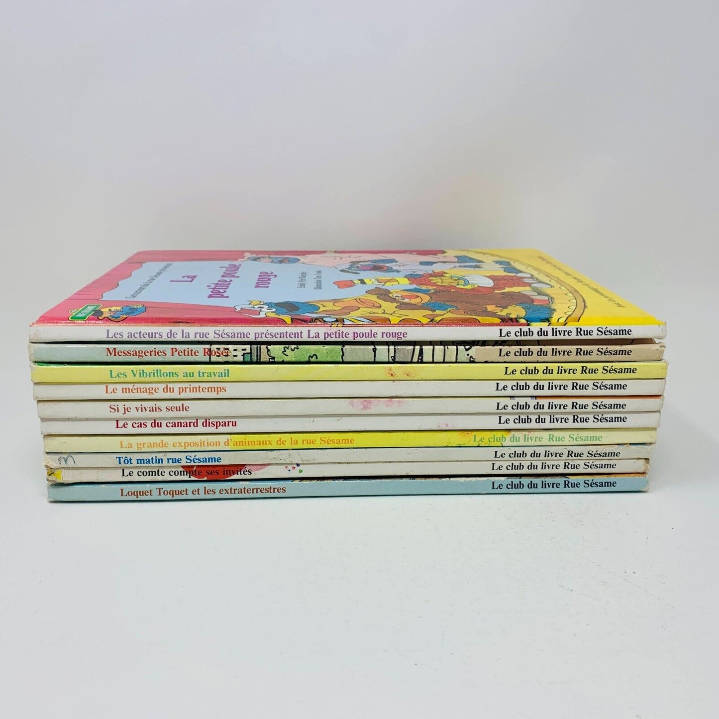10x Club du Livre Rue Sesame Street Enfants Français French Children Lot 1980s