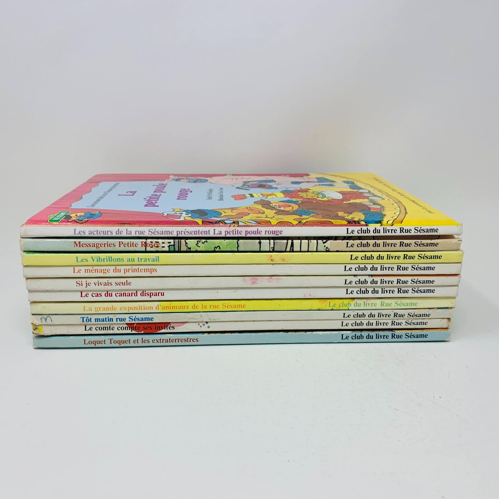 10x Club du Livre Rue Sesame Street Enfants Français French Children Lot 1980s