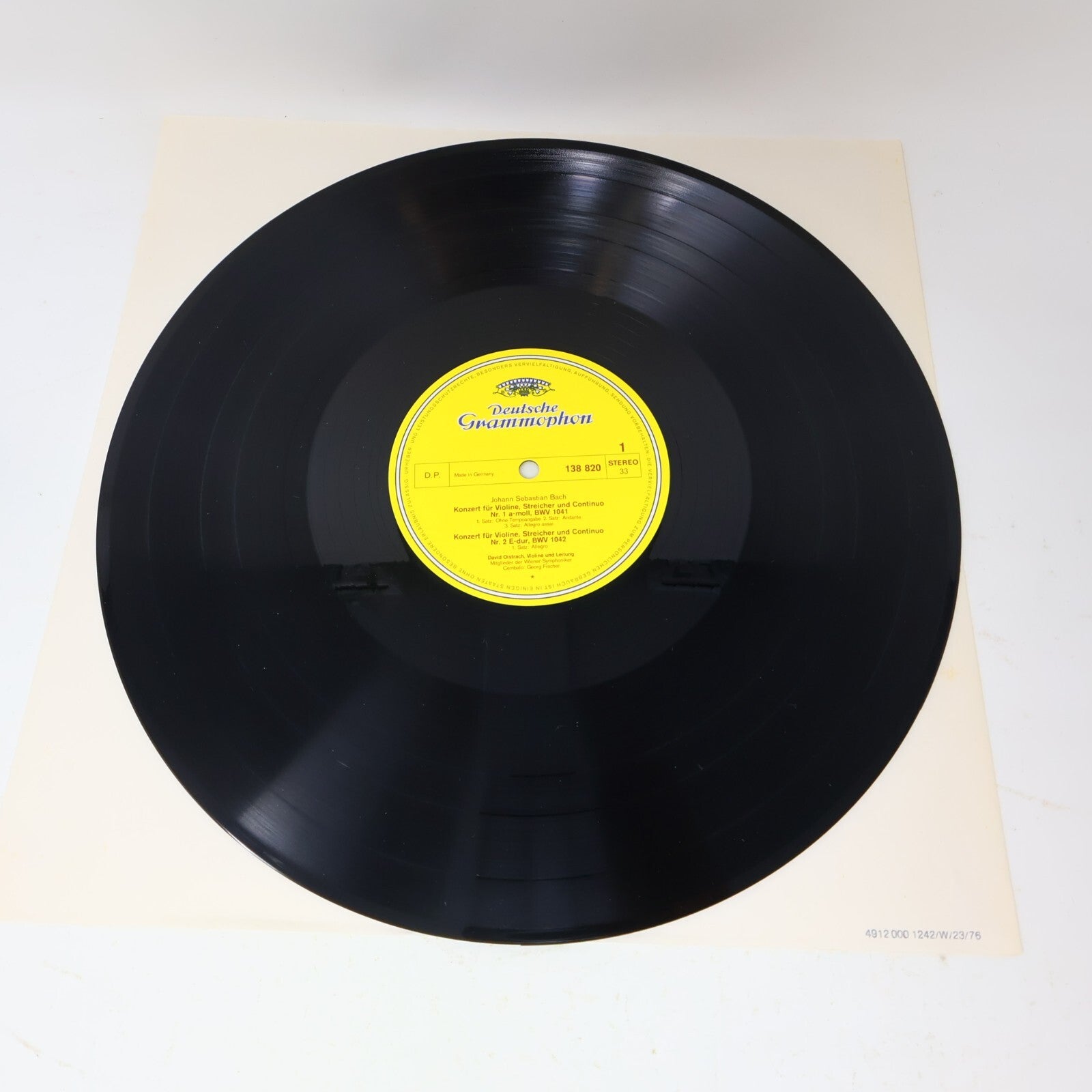 Bach David & Igor Oistrach Violinkonzerte / Für Zwei Violinen LP Record 138 820