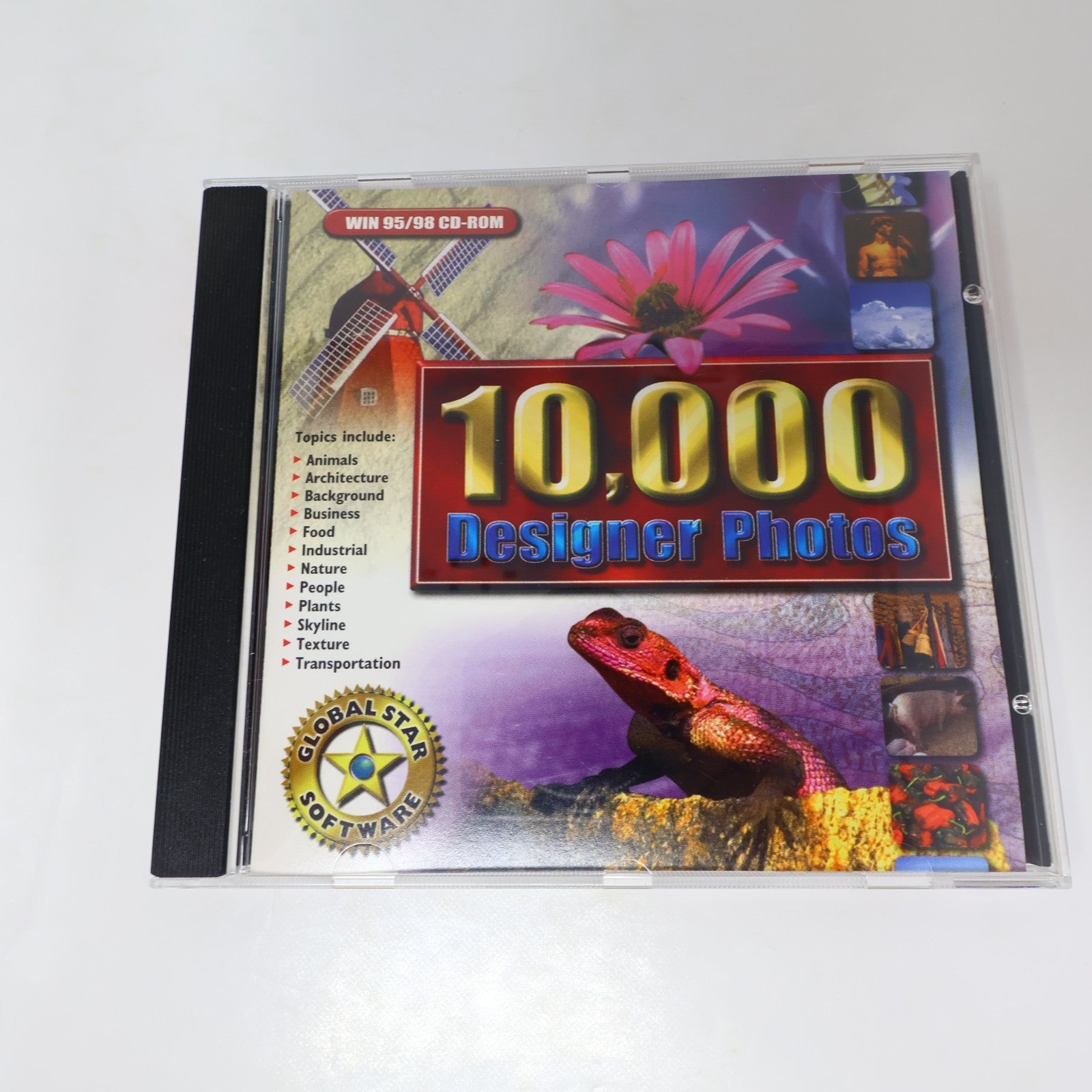 10,000 Designer Photos #1-2 CD-Rom Lot For Windows 95/98 Animals/Birds/Nature