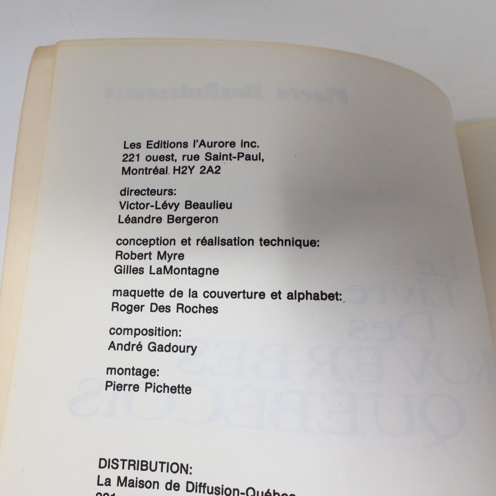 1974 Le Livre de Proverbes Québécois Pierre Desruisseaux L'Aurore Langue 70s PB