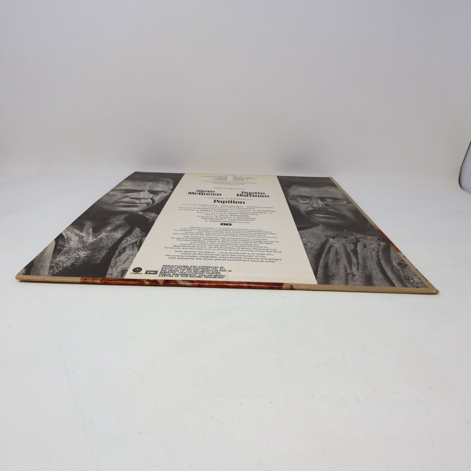 Jerry Goldsmith Papillon Movie Soundtrack LP Record 1973 ST-11260 Steve McQueen