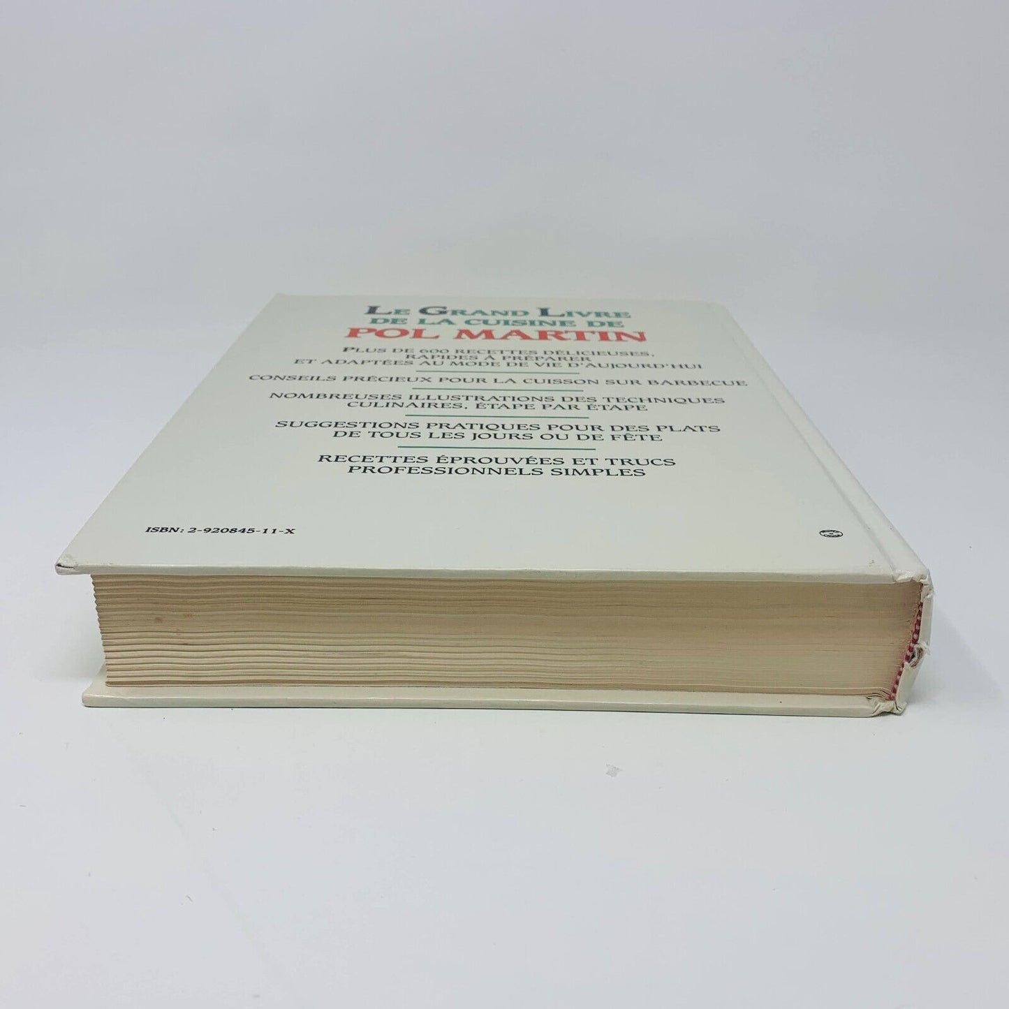 1987 Le Grand Livre de la Cuisine de Pol Martin Recettes Français Cookbook HC