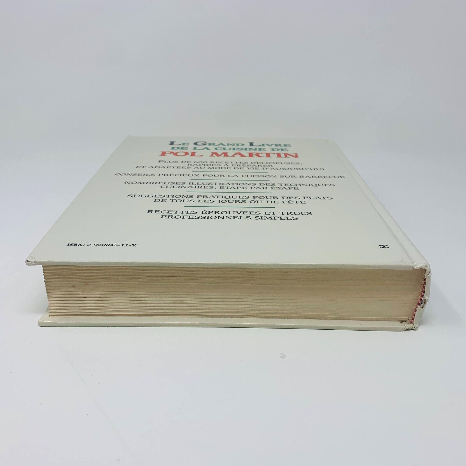 1987 Le Grand Livre de la Cuisine de Pol Martin Recettes Français Cookbook HC
