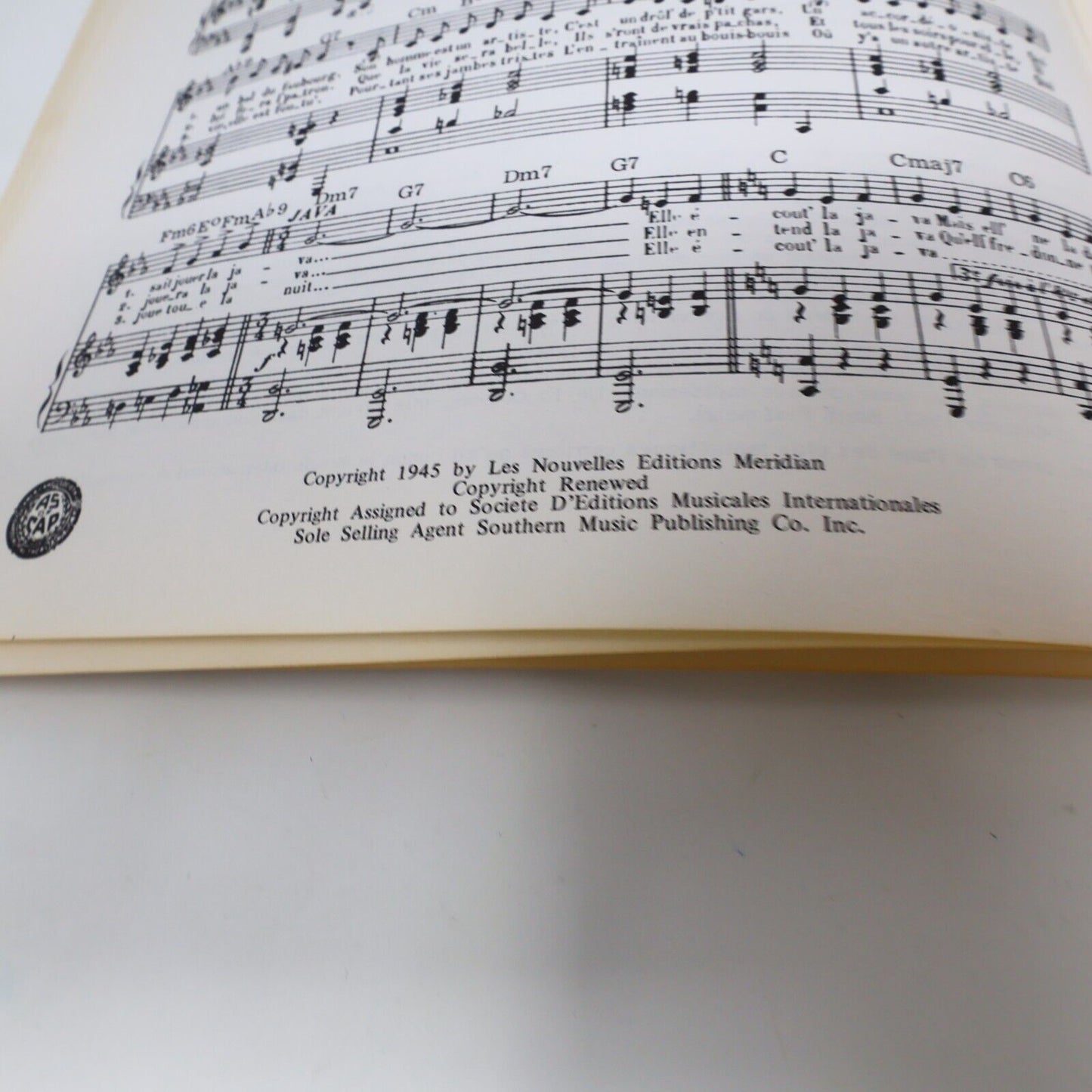 1964 Edith Piaf Album Commémoratif Peer Southern Paperback Songbook Partitions