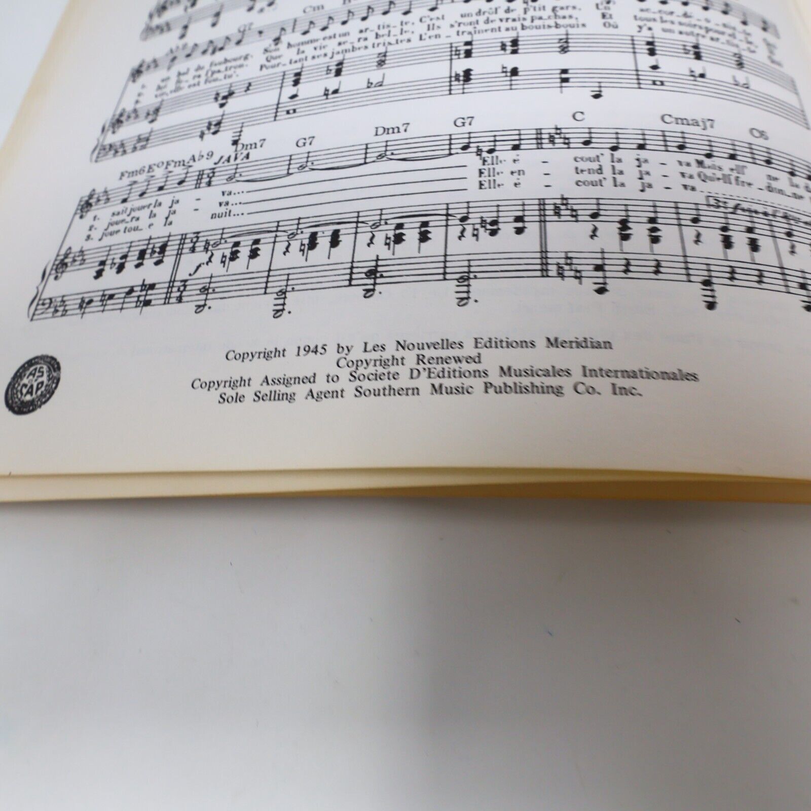 1964 Edith Piaf Album Commémoratif Peer Southern Paperback Songbook Partitions