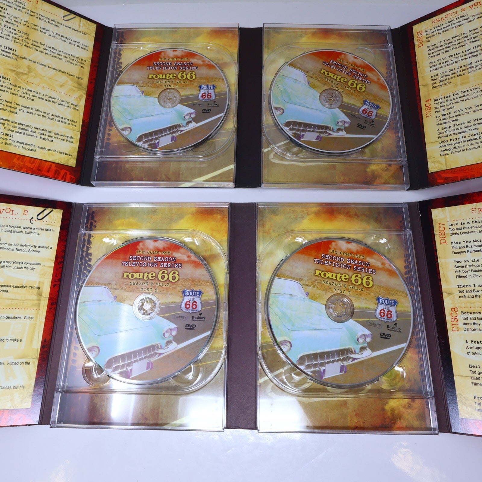 Route 66 Season 1 Volume 2 + Season 2 Lot 2 DVD Leslie Nielsen/Lee Marvin NTSC