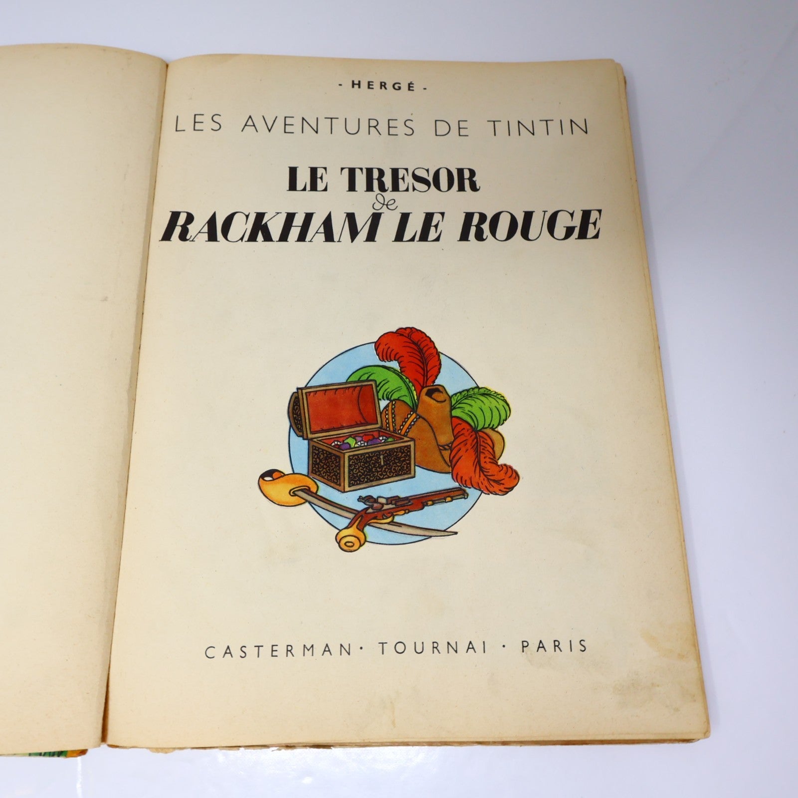 Tintin Le Trésor de Rackham le Rouge Hergé Casterman 1955 B12 Belgique Français