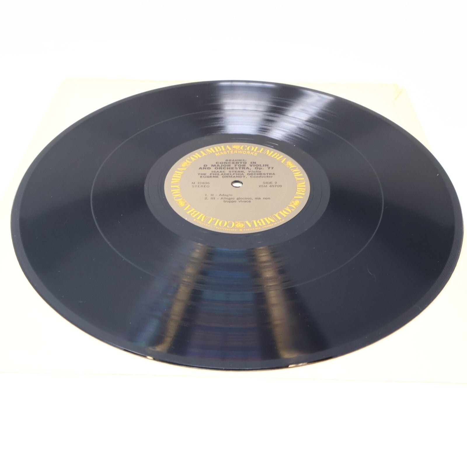 Isaac Stern Brahms Ormandy Violin Concerto In D Major 1973 Record Vinyl M 31836