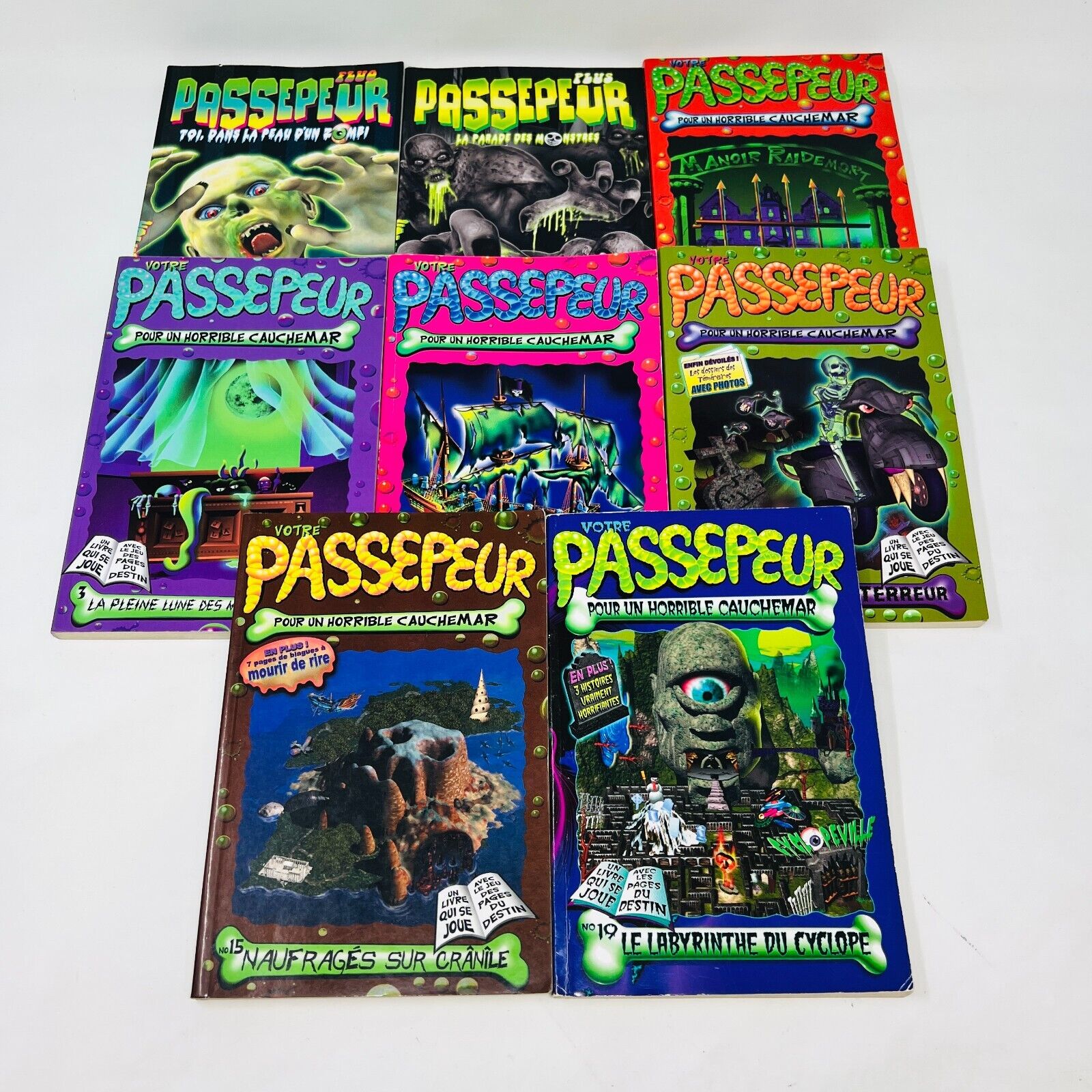 8x Votre Passepeur Horrible Cauchemar/Zéro 2 Livres Signés par Richard Petit Lot