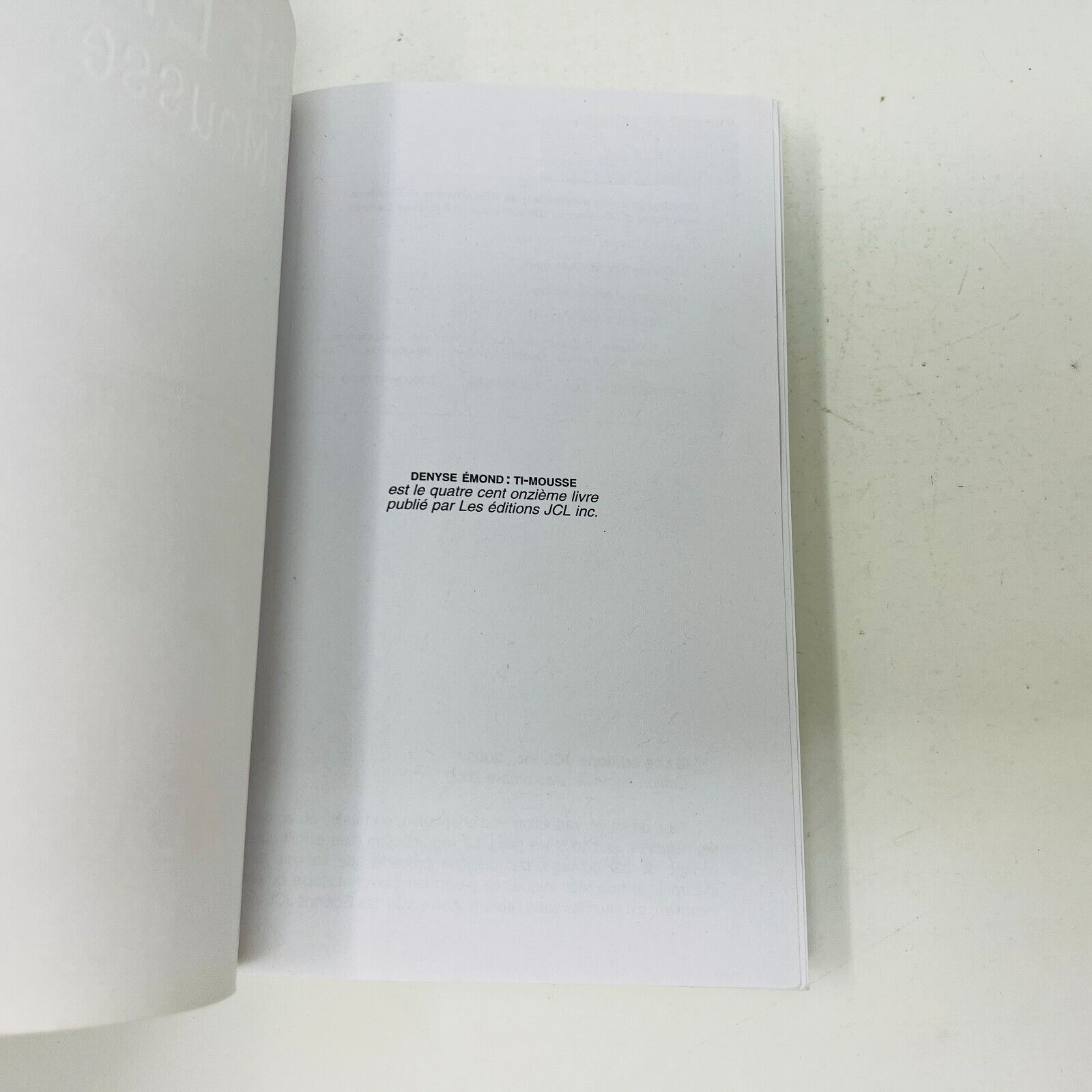 2009 Denyse Émond Ti-Mousse Biographie de David Lavallée JCL Préface Réal Béland
