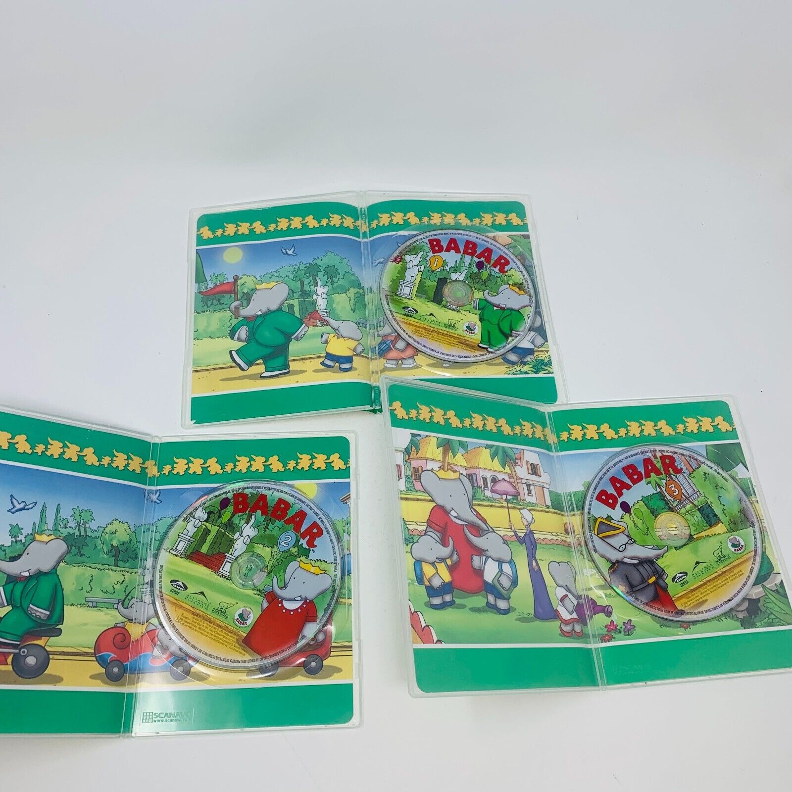 Babar 75 Ans d'Aventures! DVD Français & English Region 1 Testé Nelvana Coffret