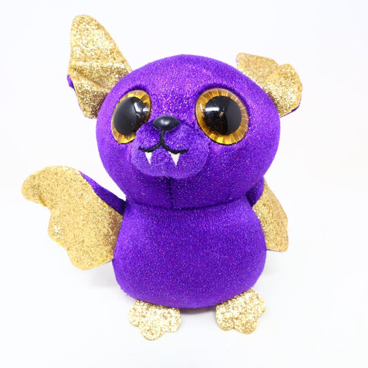 TY Beanie Boos Count Purple & Gold Vampire Bat (Regular 6" size) NO Tags Plush