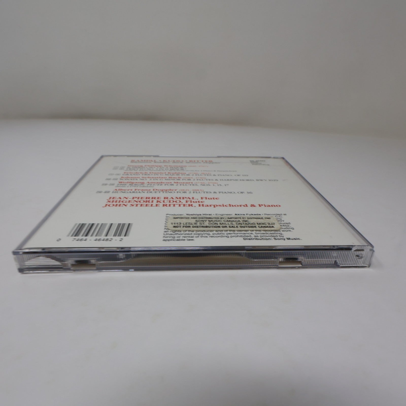 Rampal & Kudo Play Telemann/Kuhlau/Bach/Mozart/Doppler CD Ritter Sony SK 46 482