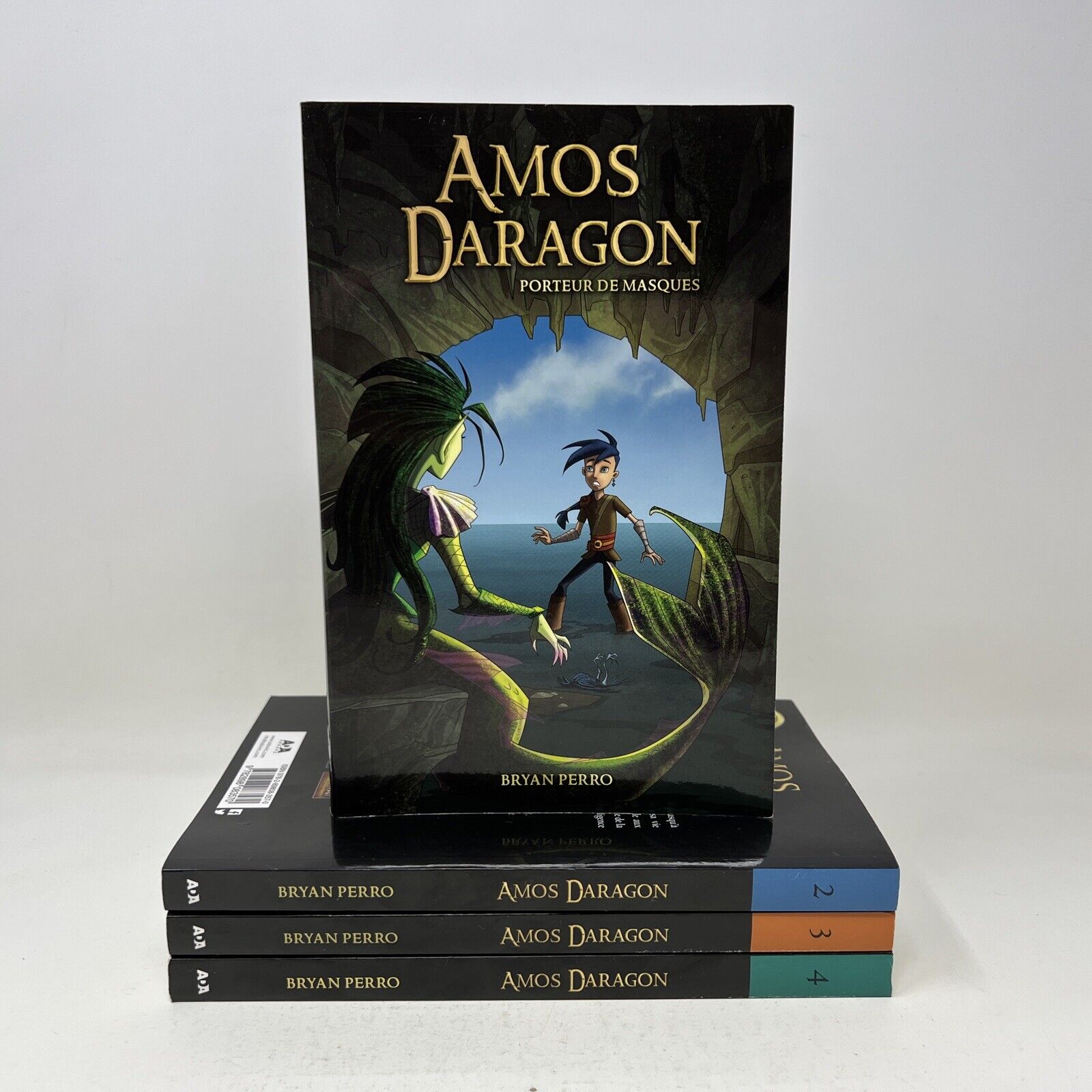 Amos Daragon #1-2-3-4 de Bryan Perro Lot Livres Édition 2020 Porteur de Masques