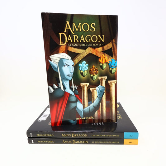 Lot 3 Livres Le Sanctuaire des Braves #1-3 Amos Daragon Bryan Perro Ada French