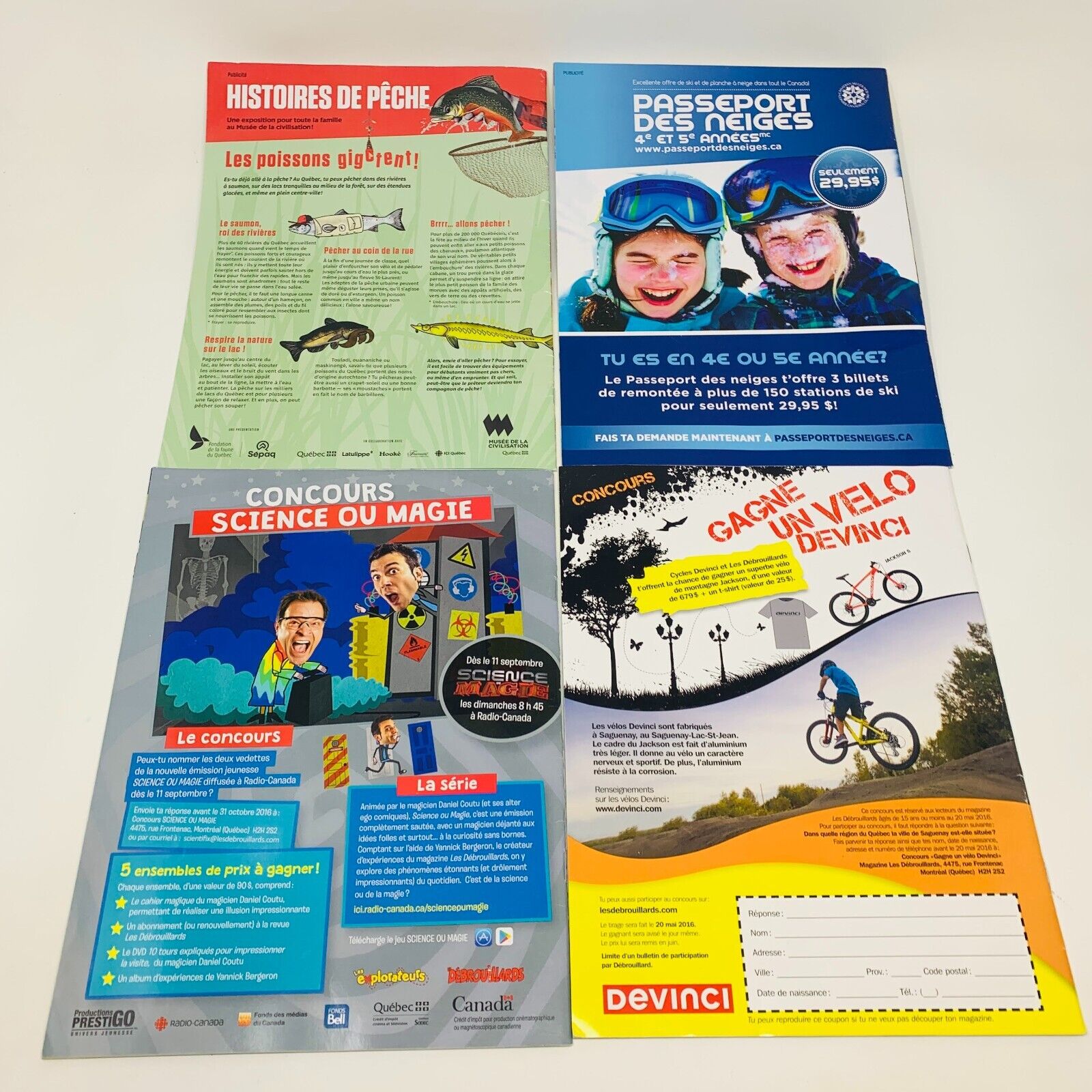 16x Les Débrouillards Magazines Enfants Français 2015-20 Années Incomplètes Lot