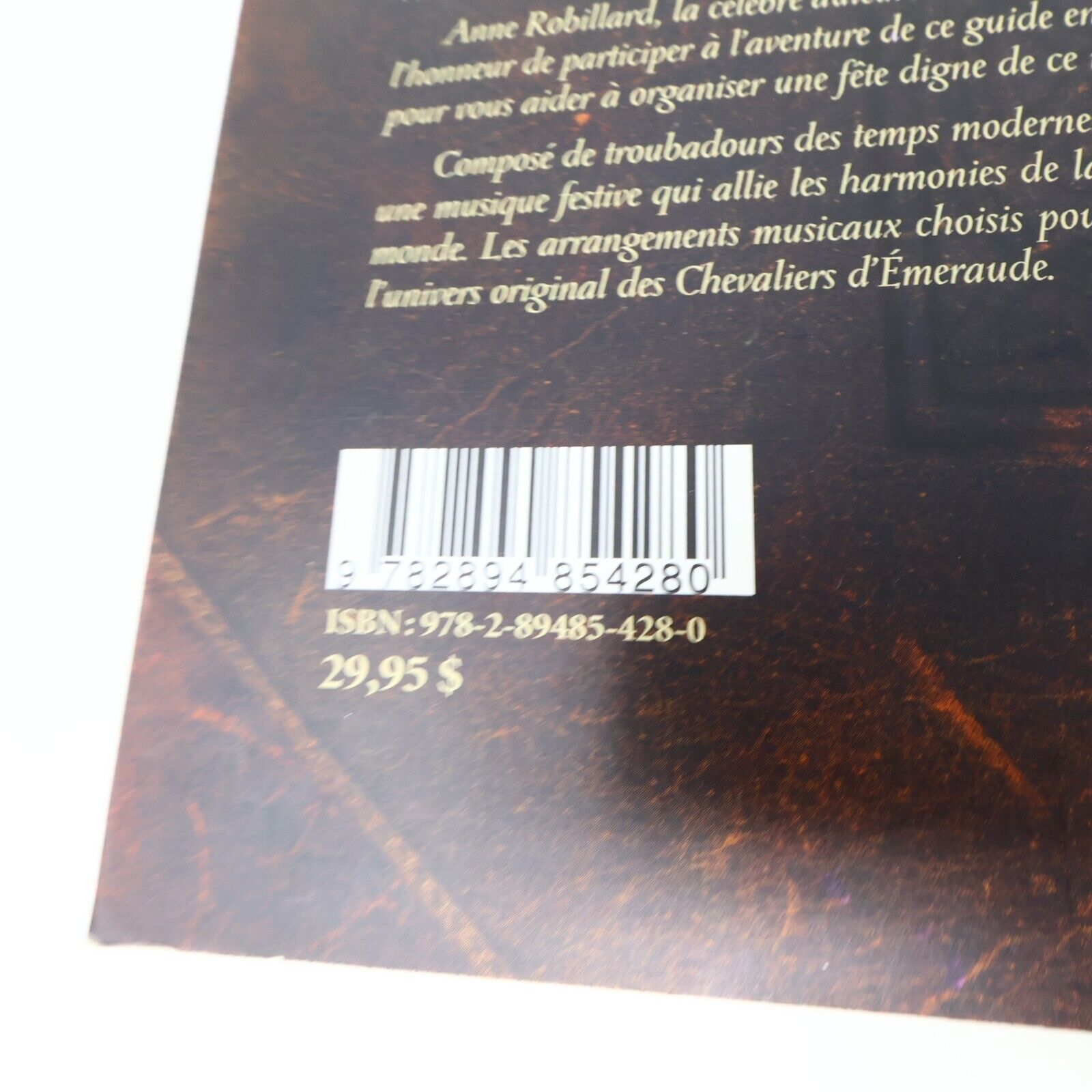 2008 Chevaliers d'Émeraude Les Fêtes de Parandar Cuisine Recettes Français Livre