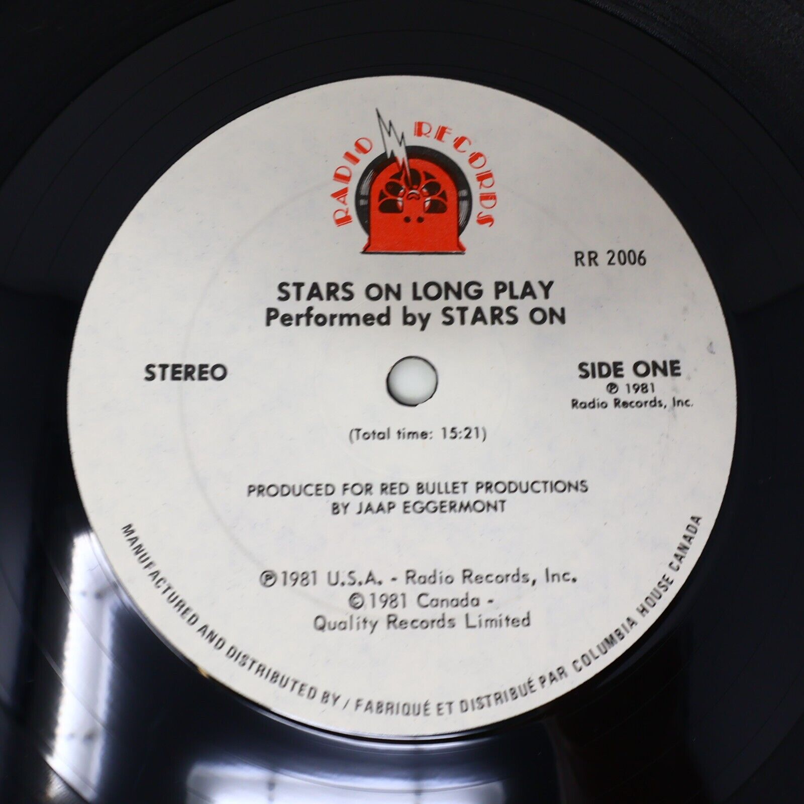 Stars On Long Play LP Record Vinyl 1981 RR 2006 Canada Radio Records Disco 80s