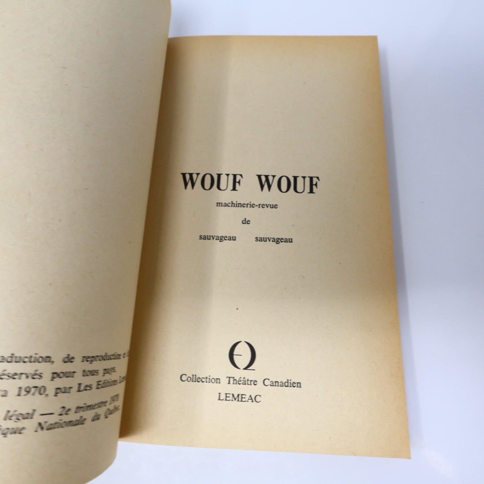 Théâtre Québec Lot 5 Livres Leméac Wouf Wouf/Florence/Chant du Sink Français 70s