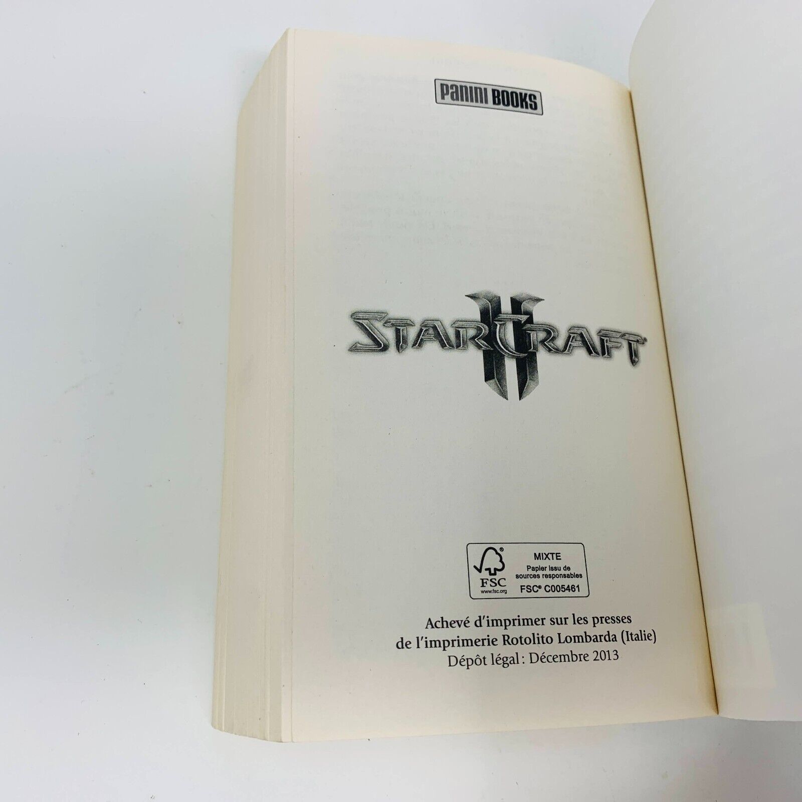 2013 StarCraft 2 Récits de Guerre Projet Rochenoire Panini Books Français French