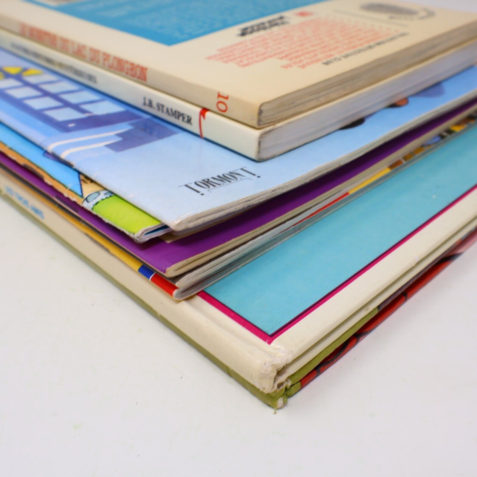 Lot 10 Livres Enfants Vintage Goldorak Belle et Sébastien Richard Scarry French