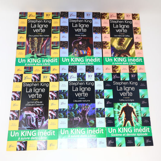 La Ligne Verte The Green Mile Lot 6 Livres Stephen King Horreur Thriller 1996 PB