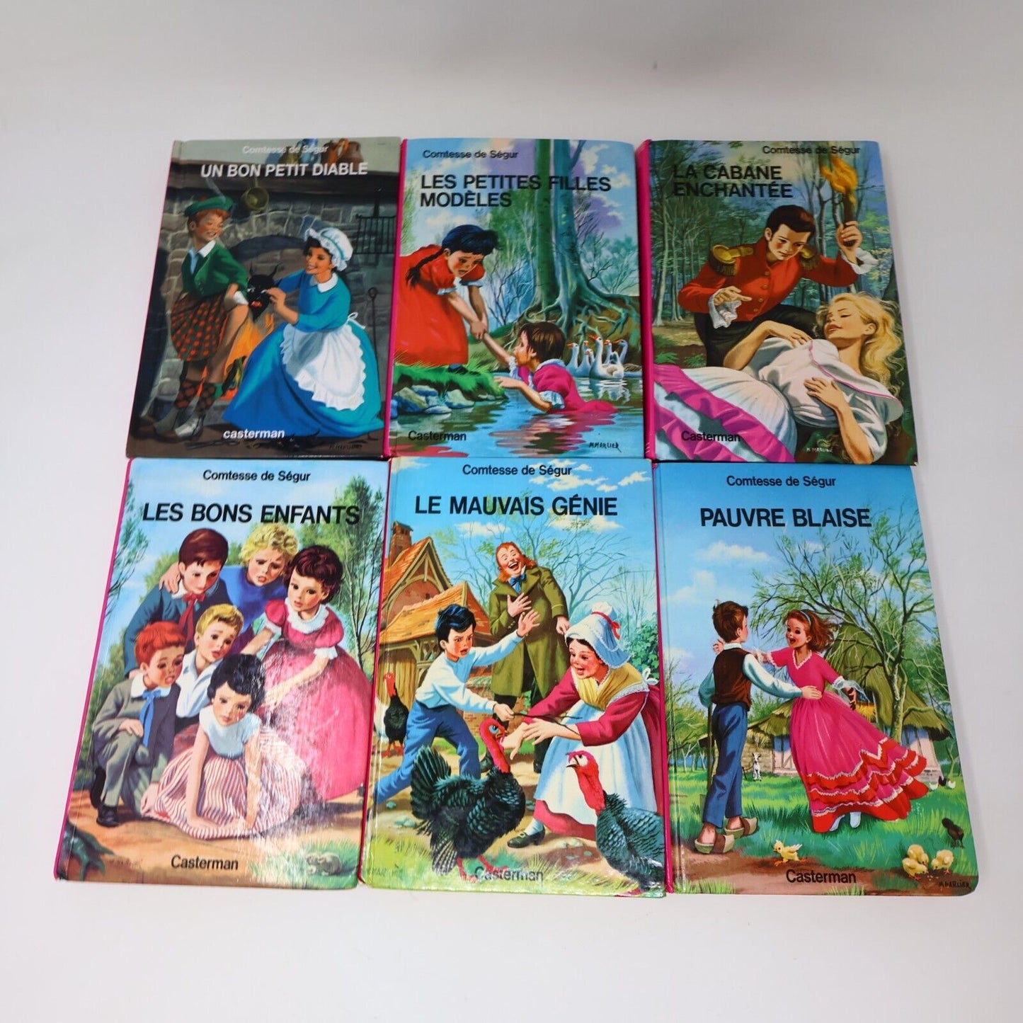 Lot 7 Livres Comtesse de Ségur Casterman Français Malheurs de Sophie HC