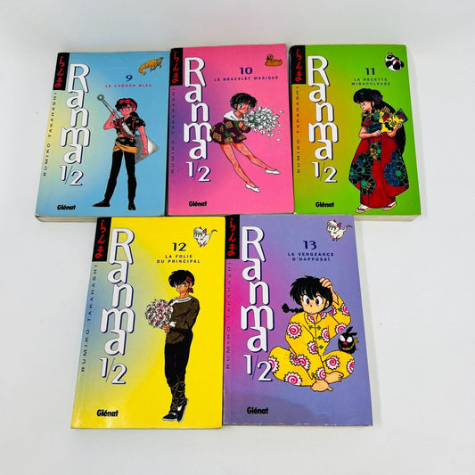 5x Mangas Ranma 1/2 #9-13 Rumiko Takahashi Glénat Français 90s Cordon Bleu Lot