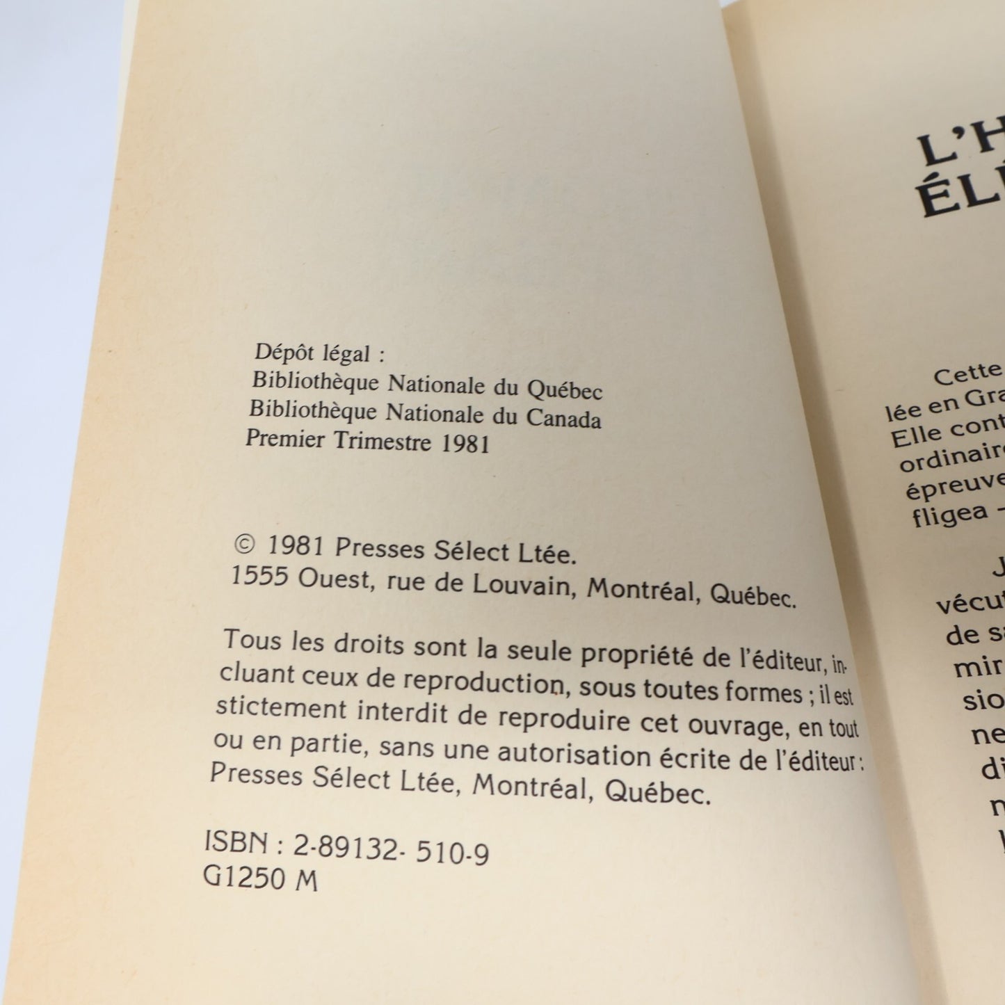 1981 Le Destin Tragique de l'Homme Éléphant Jutzi Biographie Sélect Français 80s